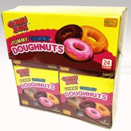 Gummi Zone Gummy Doughnuts 23g Fruit Flavour Gummy Sweets Full Box Of 24